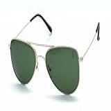 Óculos De Sol Aviador Unissex Polo London Club Armação Em Metal Stainless Stell Dourado