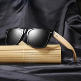 Óculos De Sol Bambu Quadrado Masculino