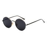Óculos De Sol Bulier Modas John Lennon Cor Preto Armação De Aço Lente De Policarbonato Haste De Aço