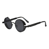 Óculos De Sol Bulier Modas Sol Steampunk Armação Preto Lente Preto