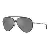 Óculos De Sol Espelhados Ray ban Aviator Reverse Black Cor Cinza Cor Da Moldura Preto