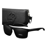 Óculos De Sol Esportivo Marca Kdeam Surf Uv400 Polarizados Cor Preto