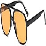 Óculos De Sol Feminino Com Lentes Amarelas Proteção UV 400 Capri Vopoo