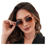 Óculos De Sol Feminino Hexagonal Verão 2021