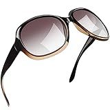 Óculos De Sol Feminino Polarizados Joopin Armação Grande óculos Escuros Para Mulheres Vintage Senhoras Tons -Moda Gradiente Marrom-
