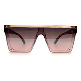 Óculos De Sol Grande Premium Maya Cooper Tendência Quadrado Espelhado Case