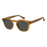 Óculos De Sol Havaianas Guaruja Ft4 ir 48 Cor Da Armação Marrom Cor Da Haste Marrom Cor Da Lente Cinza Desenho Redondo