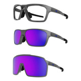 Óculos De Sol Hb Presto Clipon Blue Para Grau Beach Tenis Armação Preto Lente Blue chrome