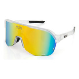 Óculos De Sol Hupi Huez Cristal Lente Dourado Espelhado Cor Cristal Único