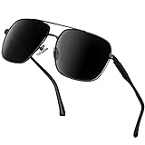 Óculos De Sol Masculino Polarizados Grande Armação Retangular Metal Leve Dirigindo Óculos De Sol Para Homens Proteção UV400