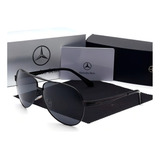 Óculos De Sol Mercedes Benz 737 Lentes Polarizadas Desenho Preto Com Vermelho