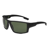 Óculos De Sol Mormaii Solar Joaca 4 Desenho Curvado Armação Preto fosco Y Lente Verde escuro