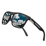 Óculos De Sol Polarizado Masculino Quadrado Moderno Preto Com Proteção UV400 Moda E Esporte