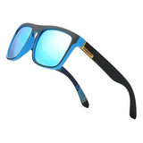 Óculos De Sol Polarizados Dubery D731 Armação Preto Y Lente Azul