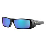 Óculos De Sol Polarizados Oakley Gascan Tamanho Standard Armação Matte Black Y Lente Sapphire