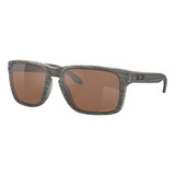 Óculos De Sol Polarizados Oakley Holbrook Xl Tamanho Extra Large Armação Woodgrain Y Lente Tungsten