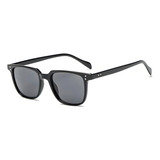 Óculos De Sol Quadrado Transparente Vintage Tartaruga Preto Cor Da Armação Preto Cor Da Lente Fumê Desenho Quadrado