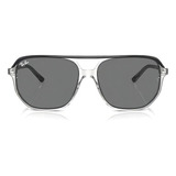 Óculos De Sol Ray ban Aviador Preto Cinza 60x48mm