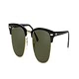 Óculos De Sol Ray Ban Clubmaster Rb3016 W0365 49 Preto Dourado