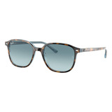 Óculos De Sol Ray ban Leonard Standard Armação De Acetato Cor Matte Tortoise Lente Blue Degradada Haste Matte Tortoise De Acetato Rb2193