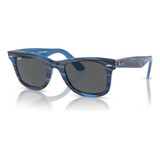 Óculos De Sol Ray ban Wayfarer Rb2140 1409 b1 Azul Muda Cor