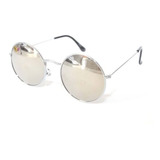 Óculos De Sol Round 3447 John Lennon Prata Espelhado Retro