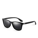 Óculos De Sol Unissex Lentes UV Full Black Armação Fina Reforçada Moda Classica Estilo Casual