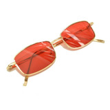 Óculos De Sol Vermelho Vintage Retro