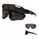 Óculos De Sol Yopp Bike Ciclismo Corrida Uv400 1066 Preto Cor Da Lente Preto Brilhante