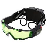 Óculos De Visão Noturna- óculos Noturnos De LED Flip-out Com Faixa Ajustável- óculos De Missão Noturna Anti-estampagem Para Caça- Corrida- Ciclismo