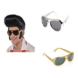 Óculos Do Elvis Presley Dourado Retro