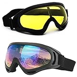 Óculos Esqui Jet Ski Snowboard Paintball Kit Com 2 Unidades