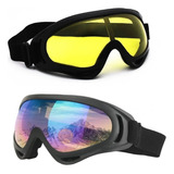 Óculos Esqui Jet Ski Snowboard Paintball Kit Com 2 Unidades