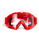 Óculos Force Proteção Motocross Enduro Lente Transparente Cor Da Armação Vermelho Tamanho Único