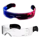 Óculos Led Neon Para Festa Cyberpunk Futurista Cosplay