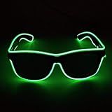 Óculos Led Verde Neon Lente Escura