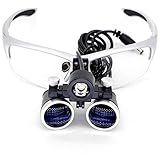 Óculos Lupa Cirúrgica 3-5x Com Led Para Médico Cirurgião Odontólogo 639-GY- Lorben