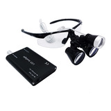 Oculos Lupa Led Cirúrgica Medico Dentista Odontologic Preta