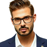 Óculos Masculino Anti Luz Azul Fino Armação Flexível Gamer