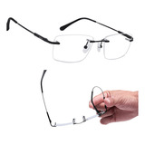 Óculos Masculino De Grau Titanium Flexivel Não Quebra Preto