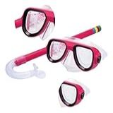 Óculos Mergulho Snorkel Infantil Juvenil Silicone Natação DM ACESSÓRIOS ROSA