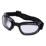 Óculos Motociclista Chopper Aro Preto E Lentes Cristal