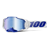 Óculos Motocross 100 Armega Azul Trilha Tear Off
