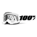 Óculos Motocross 100 Strata 2 Lente Anti Embaçante Trilha Cor Da Armação Everest Cor Da Lente Transparente Tamanho Único