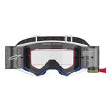 Oculos Motocross Alpinestars Supertech Corp Roll Off Branco