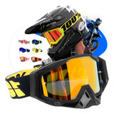 Óculos Motocross Enduro Trilha 100 Importado Lente Espelhada