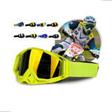 Óculos Motocross Enduro Trilha 100 Importado Lente Espelhada