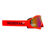 Óculos Motocross Force Vermelho Lente Iridium Enduro Trilha Cor Da Armação Preto Cor Da Lente Colorido iridium Tamanho Único