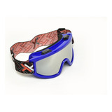 Óculos Motocross Mattos Azul Lente Espelhada