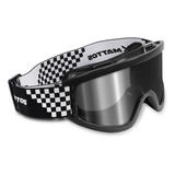 Oculos Motocross Mattos Preto Lente Espelhada Cross Trilha